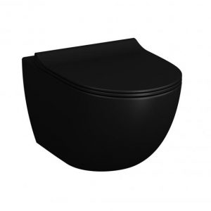 Miska WC wisząca Vitra Sento RIM-EX bezrantowa 37x54cm Black Mat 7748B083-0075